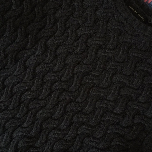 Hi-Lo Charcoal Grey Chunky Jeanne Pierre Sweater L - Picture 2 of 4